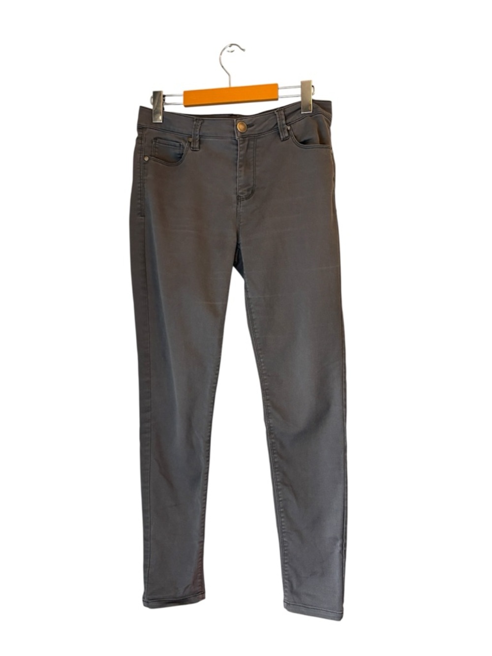 Lord & Taylor Design Lab Grey Mid-Rise Skinny Pants Size 28 Stretch Classic